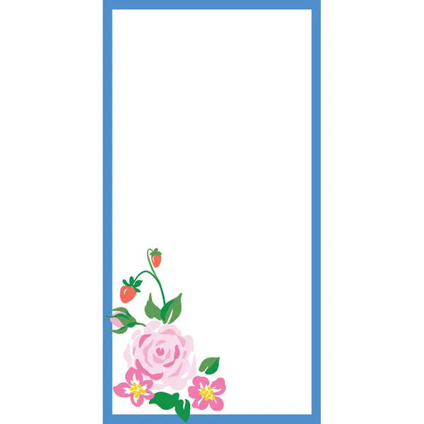 Strawberry Floral List Notepad