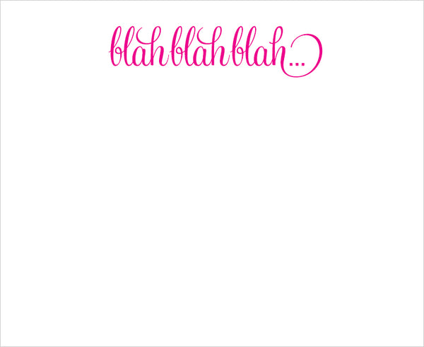 Blah Blah Blah Notepad