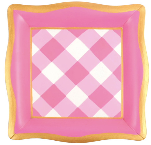 Pink Check Social Tray