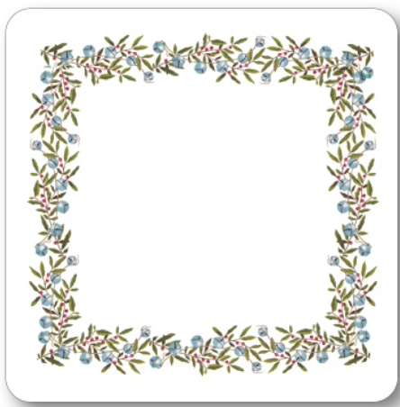 Jingle Bell Laurel Coasters