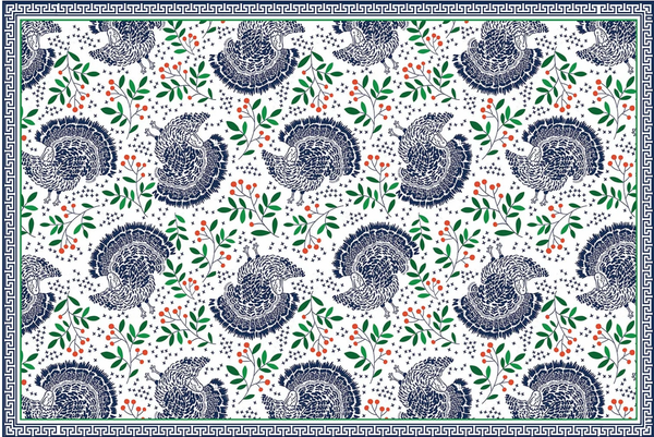 Turkey Toile Paper Placemats