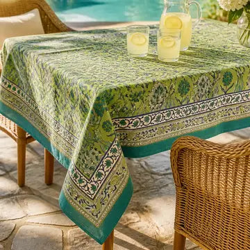 Samarkand Green Tablecloth