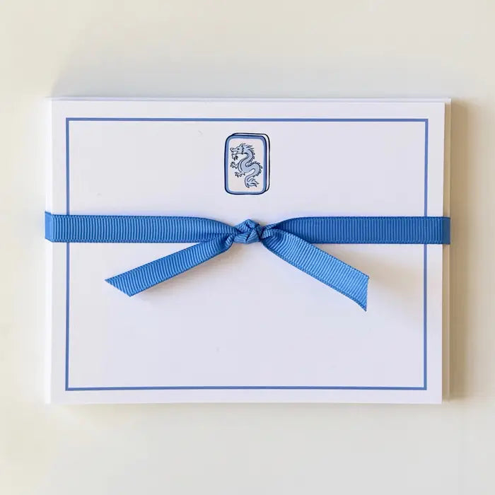Mahjong Dragon Tile Flat Notecards