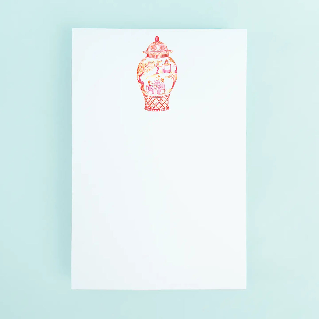 Orange Mahjong Ginger Jar Notepad