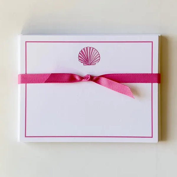 Pink Shell Flat Notecards