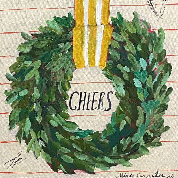 Cheers Wreath Christmas Greeting Card