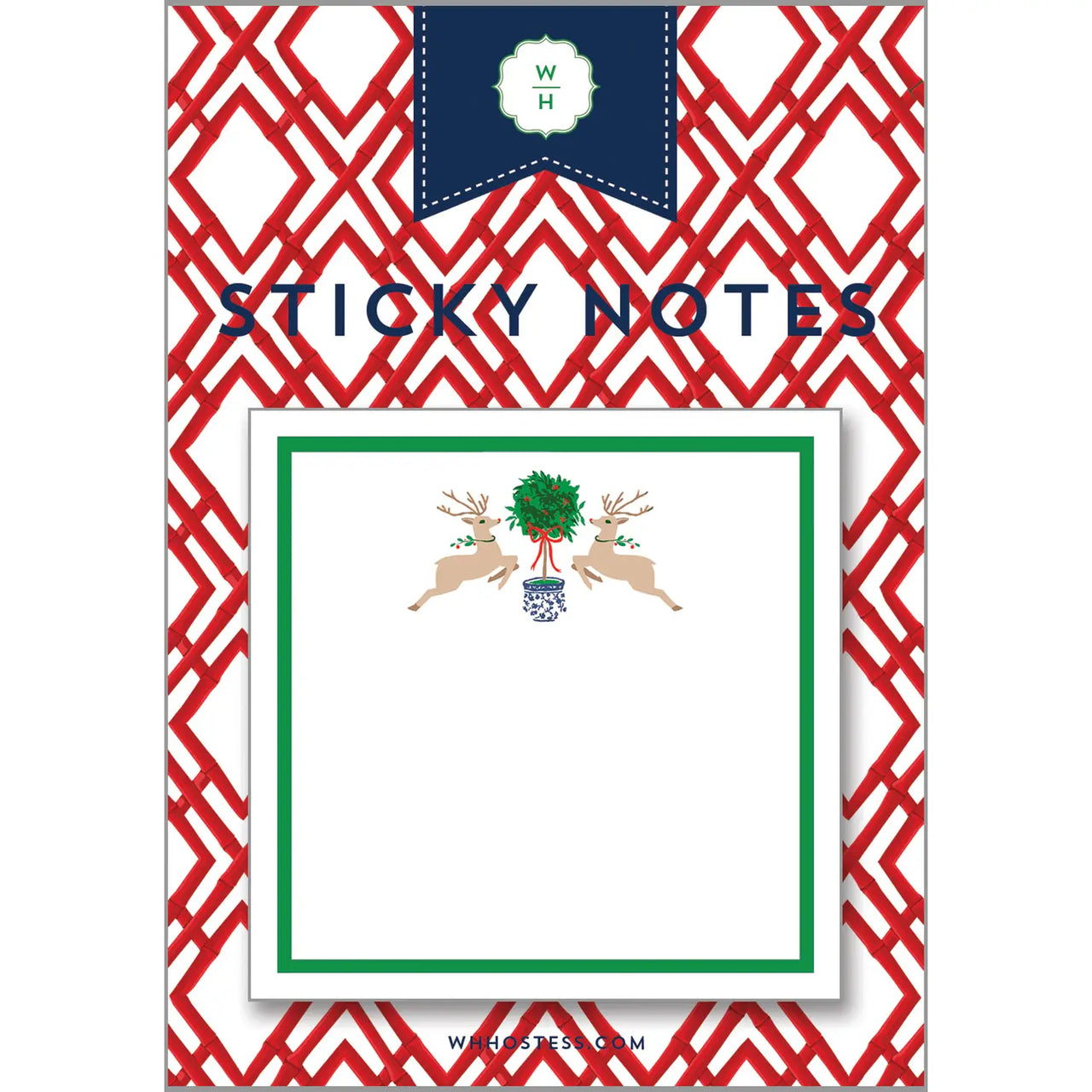 Reindeer with Topiary Tree Sticky Notes