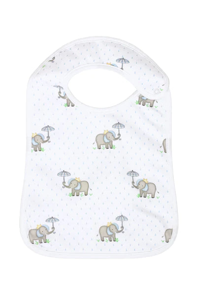 Blue Elephant Feeding Bib