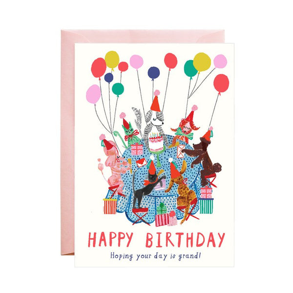 Dog Party Birthday Greeting Card