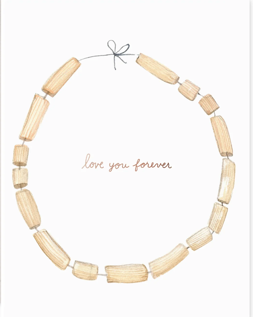 Macaroni Necklace Mother's Day Greeting Card