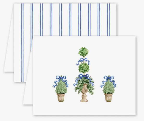 Royal Ribbon Topiaries Greeting Card