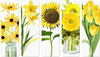 Sunny Yellow Floral Bookmark Set