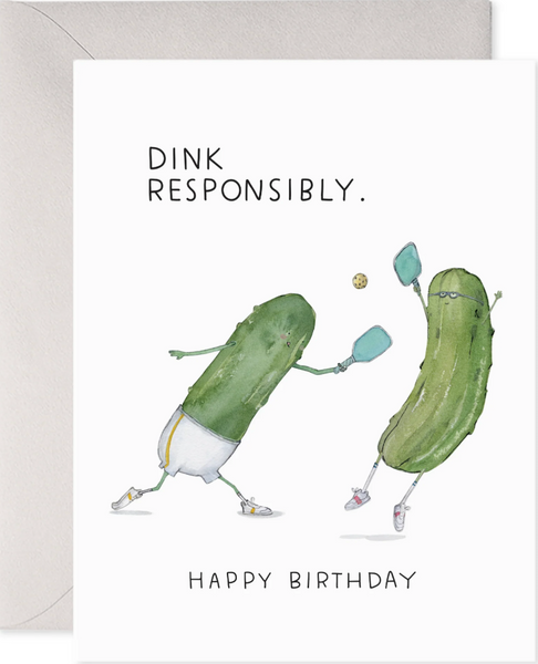 Pickleball Birthday Greeting Card