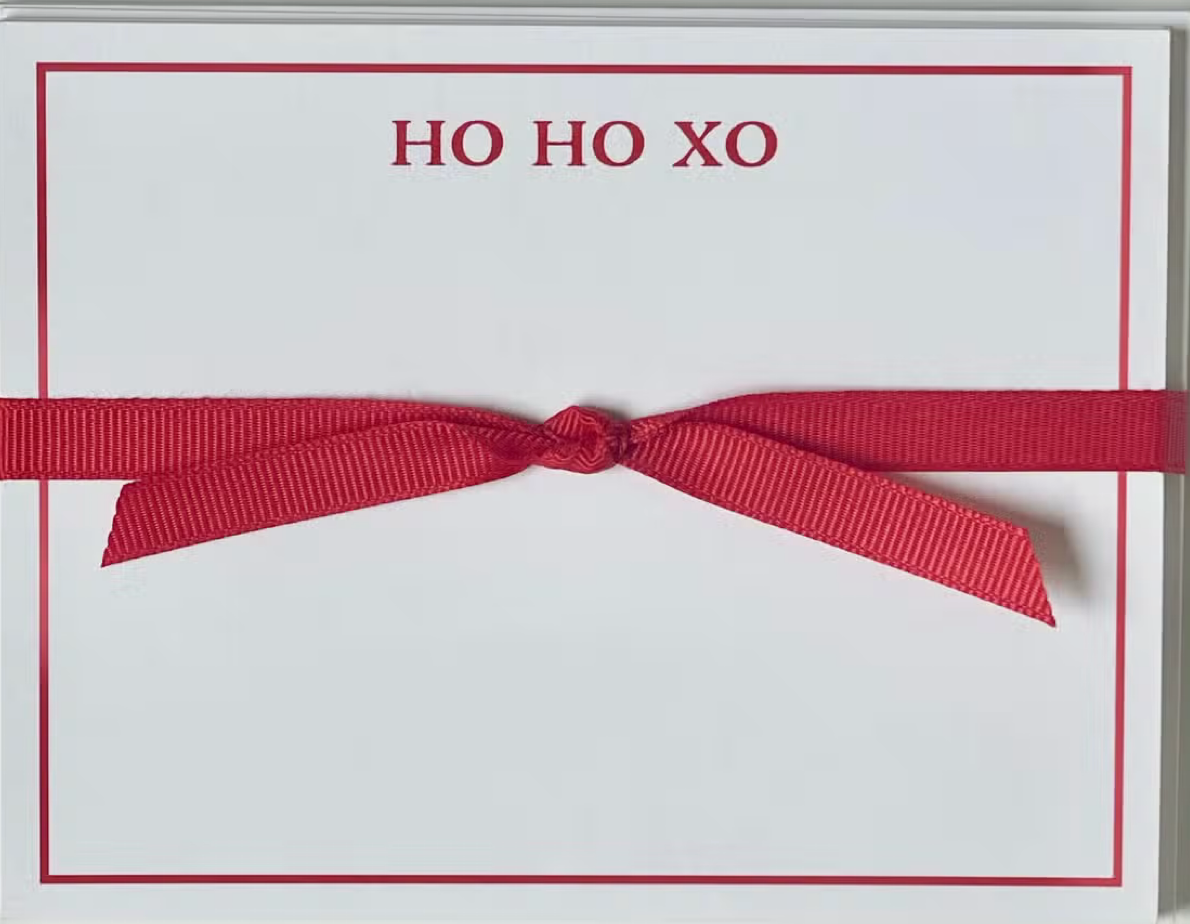 HO HO XO Flat Notecards