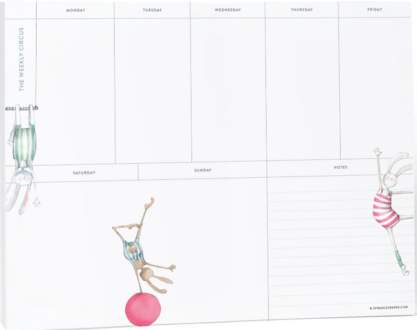 Circus Weekly Desk Planner