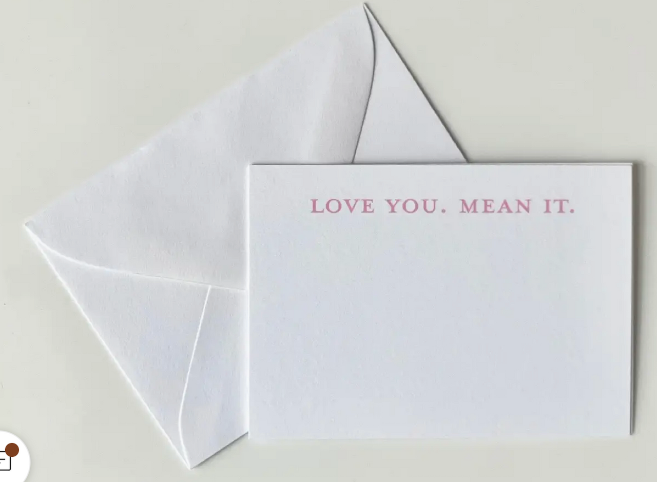 Love You, Mean It Gift Enclosure Cards