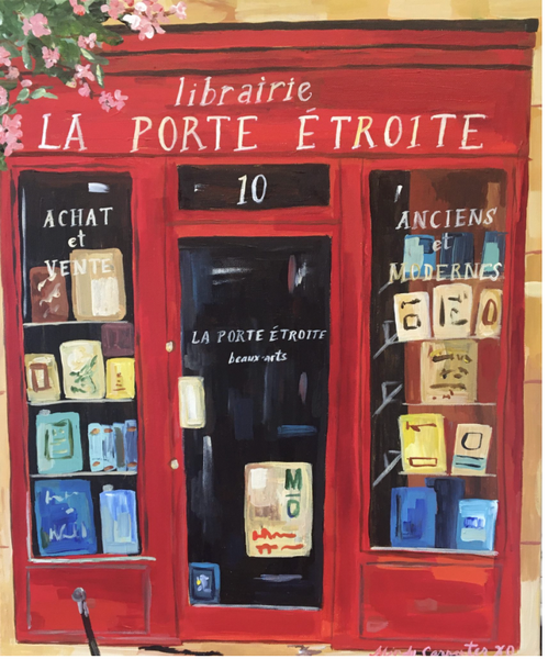 Paris Bookshop Greeting Card