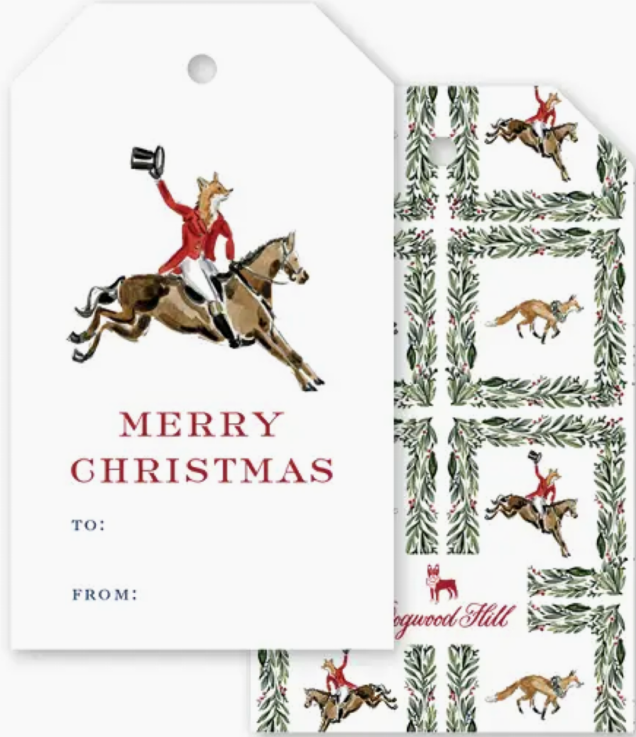 Fox Chase Christmas Gift Tags