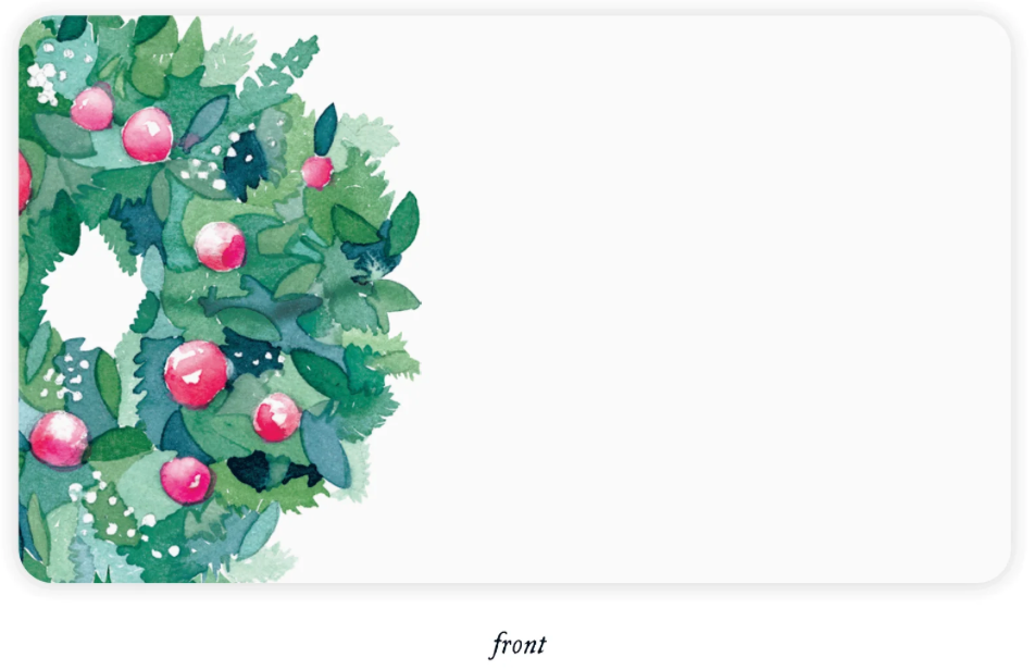 Comfort and Joy Christmas Wreath Little Notes