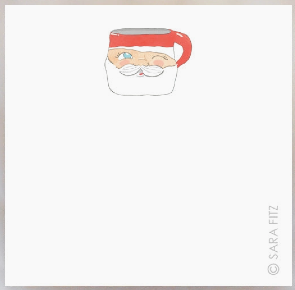 Santa Mug Notelets