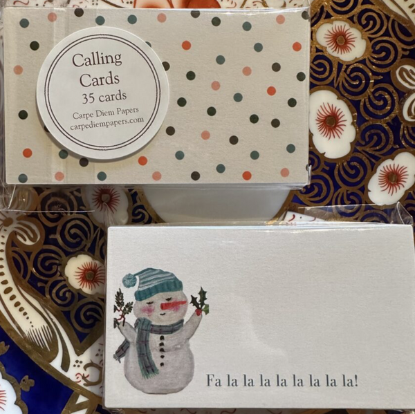 Snowman Holiday Calling Cards