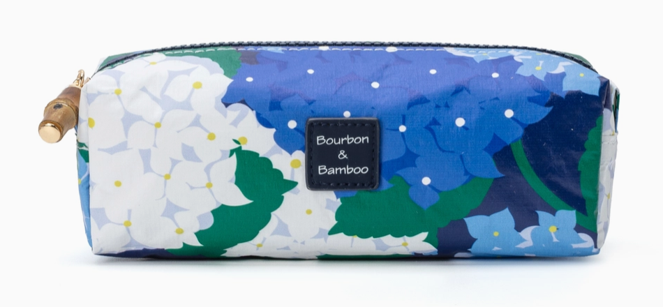 Blue Hydrangea Baguette Pouch