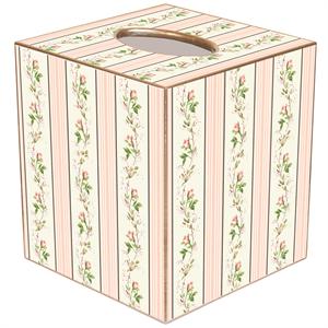 Dainty Rose Stripe Tissue Box Cover