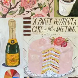 Cake Meeting Birthday Greeting Card