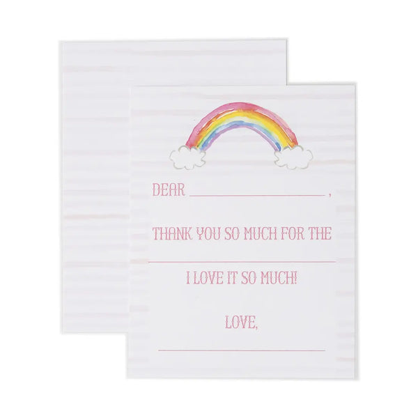 Children's Rainbow Thank You Notecards