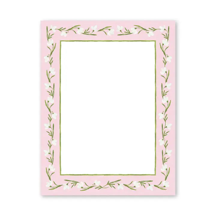 Snowdrop Meadow Pink Notepad