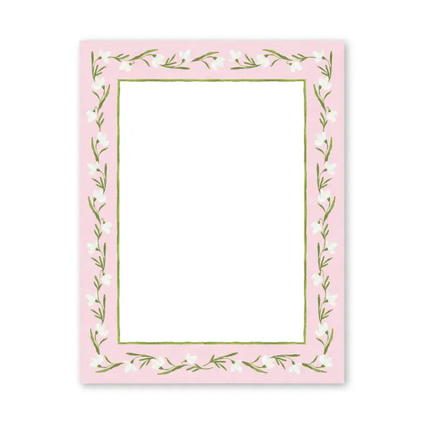 Snowdrop Meadow Pink Notepad