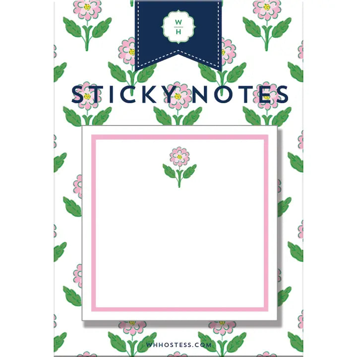 Pink Daisy Sticky Notes