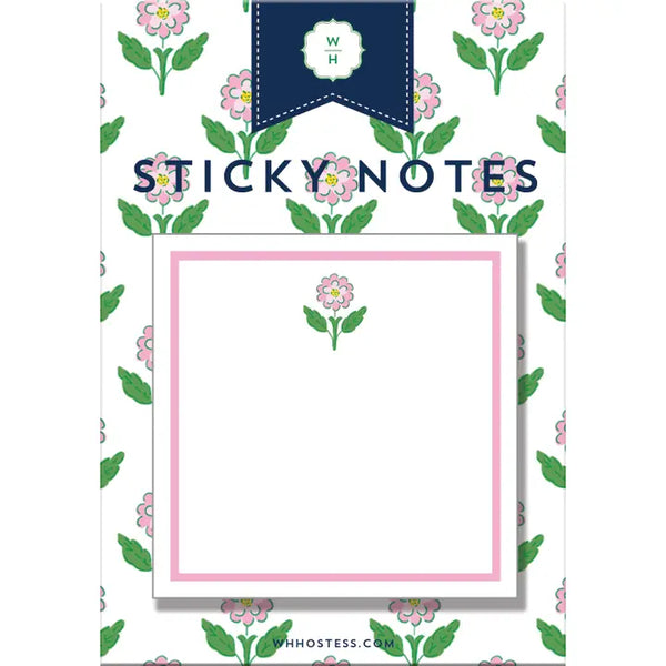 Pink Daisy Sticky Notes