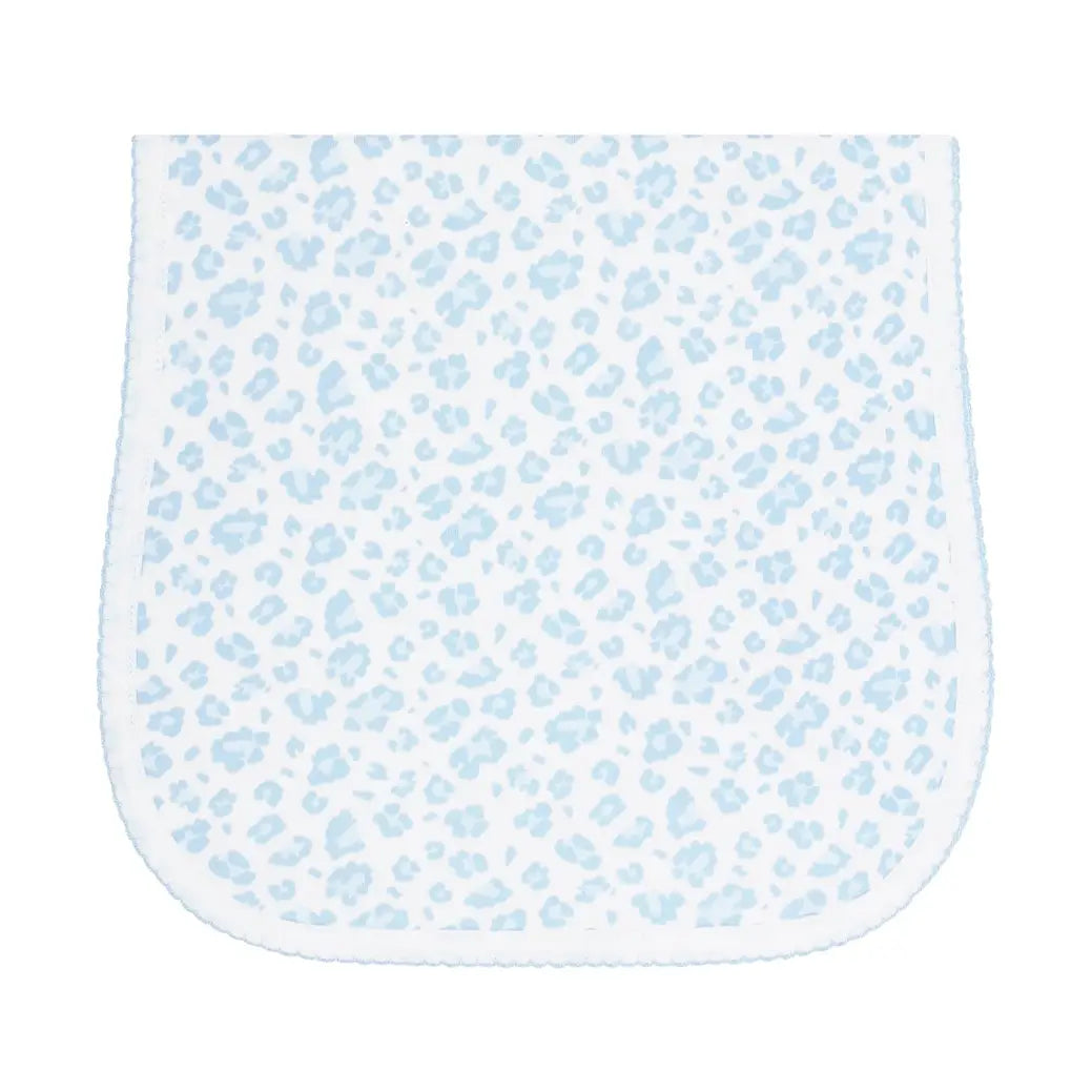 Blue Cheetah Print Burp Cloth