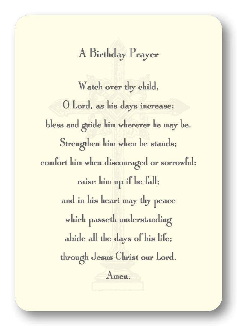 Birthday Prayer Enclosure Card