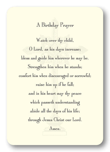 Birthday Prayer Enclosure Card