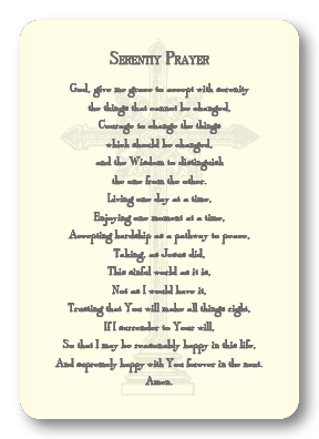 Serenity Prayer Enclosure Cards