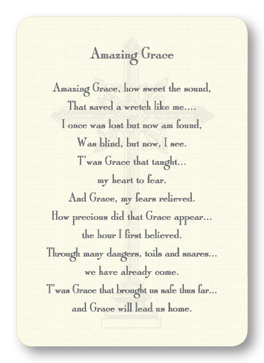 Amazing Grace Prayer Enclosure Cards