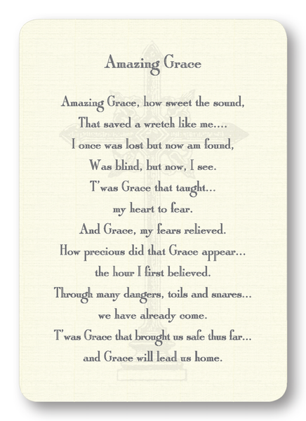 Amazing Grace Prayer Enclosure Cards