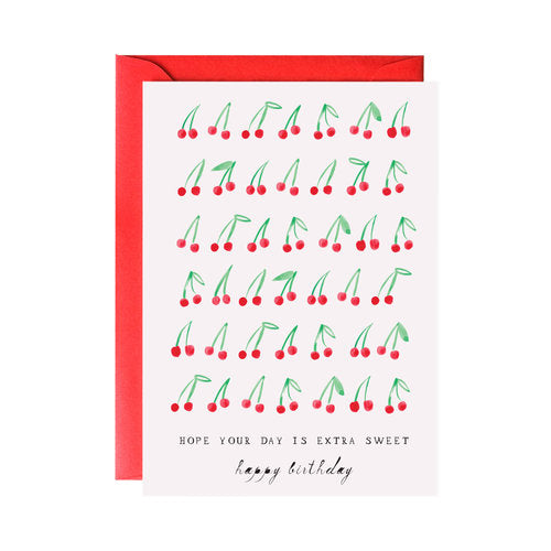 Sweet Cherry Birthday Greeting Cards