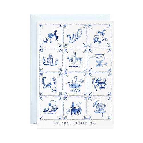 Baby Delft Tiles Greeting Card