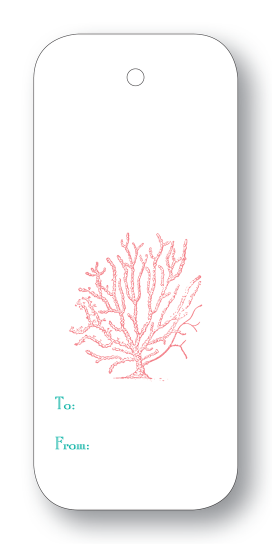 Coral To and From Gift Tags