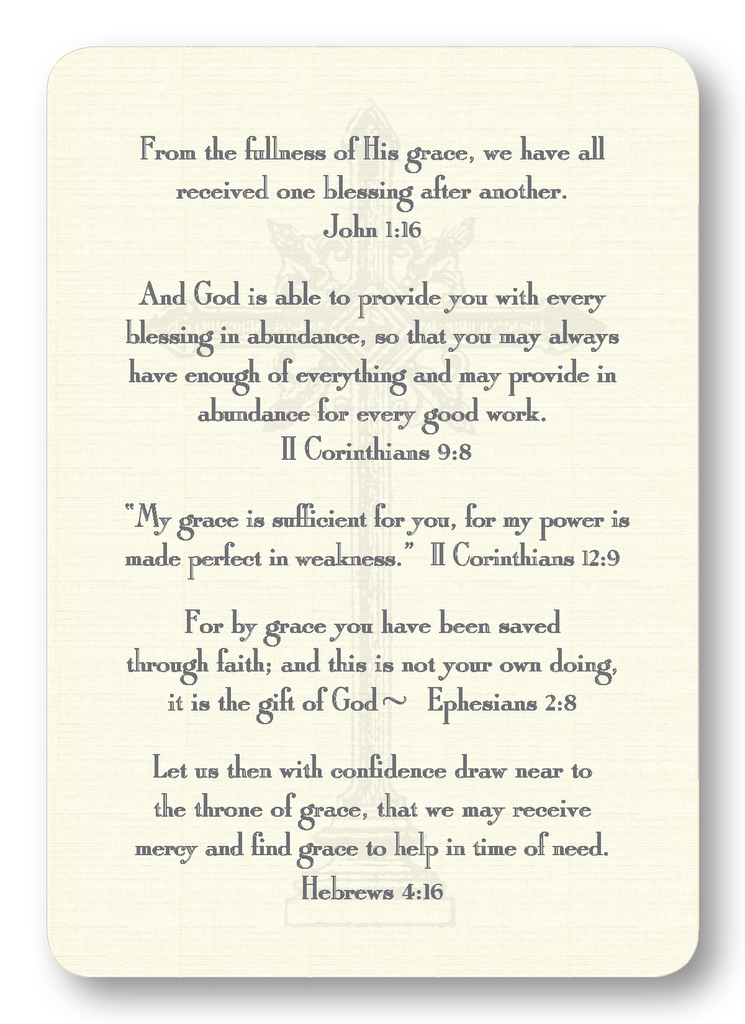 Verses on Grace Prayer Enclosure Cards