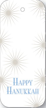 Happy Hanukkah Starburst Gift Tags