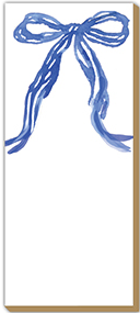 Blue Bow Skinny Notepad