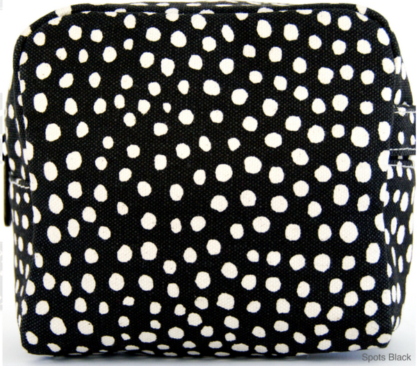 Spots Black Small Cosmetic Bag