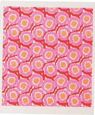 Pink Floral Blu Dish Cloths