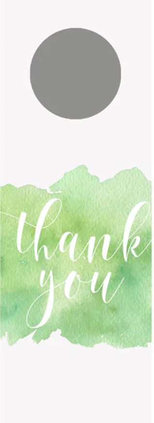 Thank You Watercolor Wine Tag Set