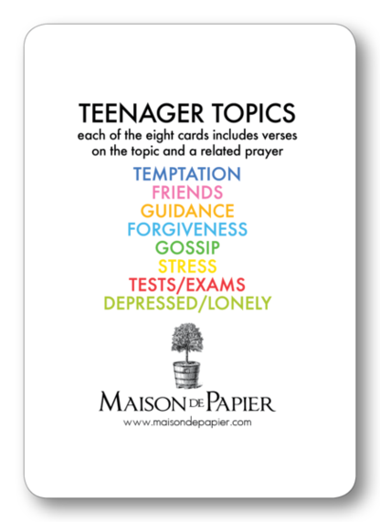 Teenager Topics Prayer Enclosure Cards